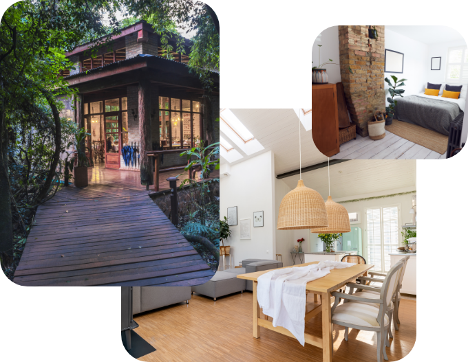 Images of interior and exterior design
